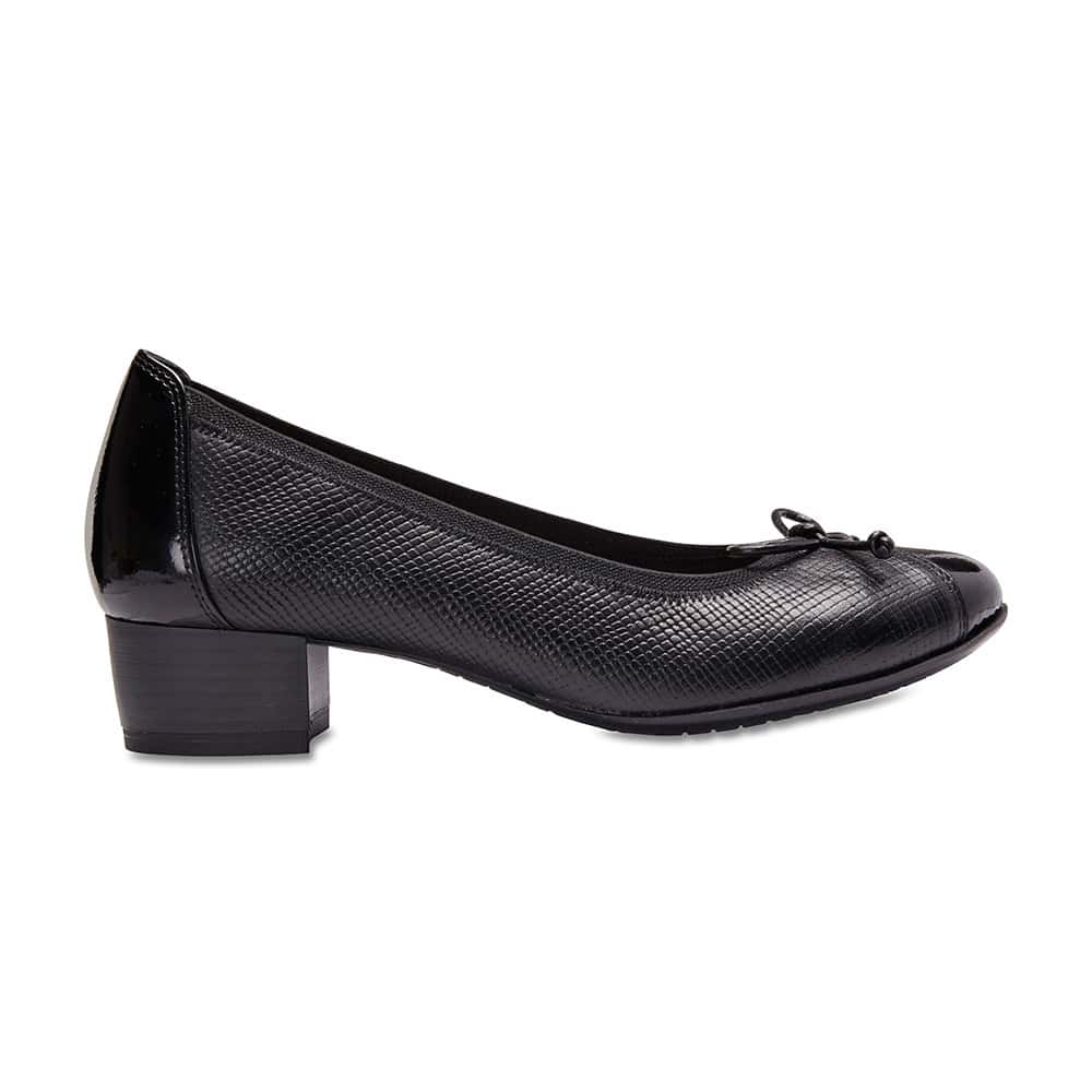 Grace Heel in Black Leather