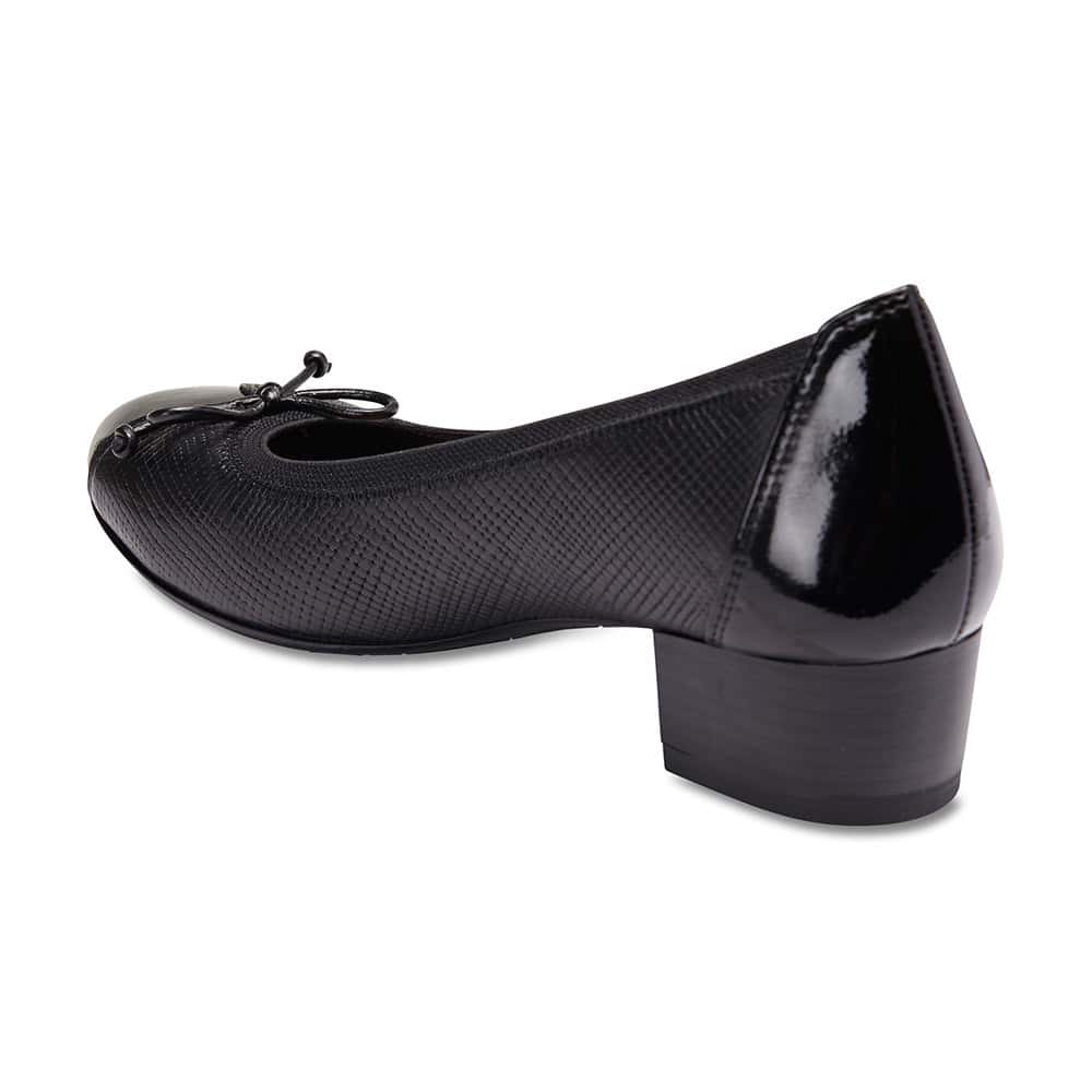 Grace Heel in Black Leather