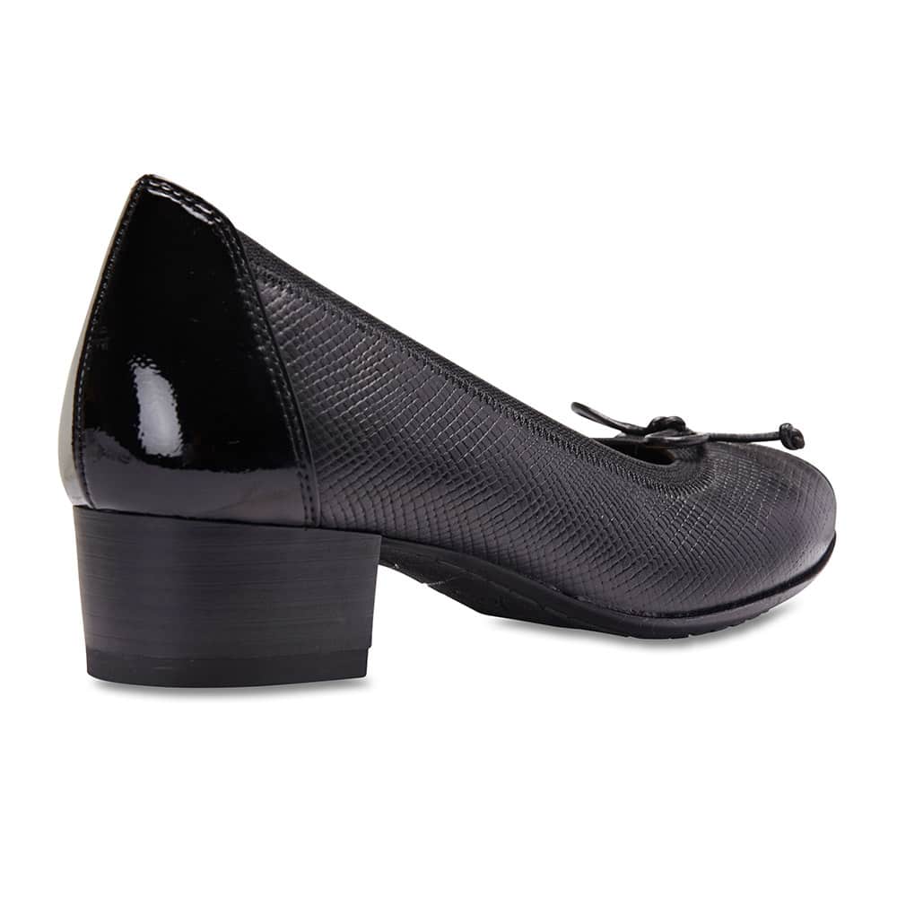 Grace Heel in Black Leather