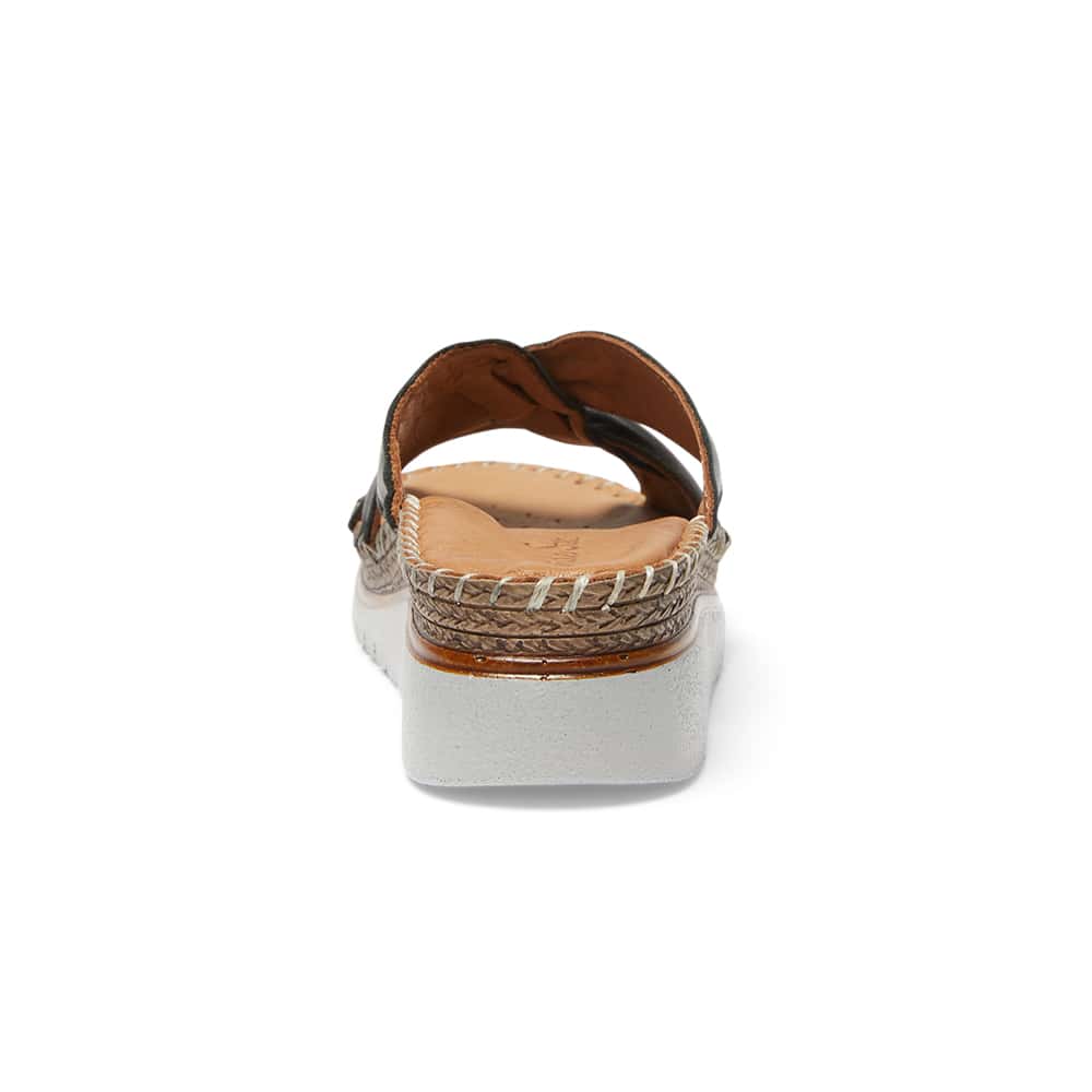 Hannah Slide in Black Leather