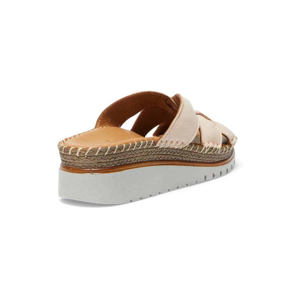 Hannah Slide in Blush Leather