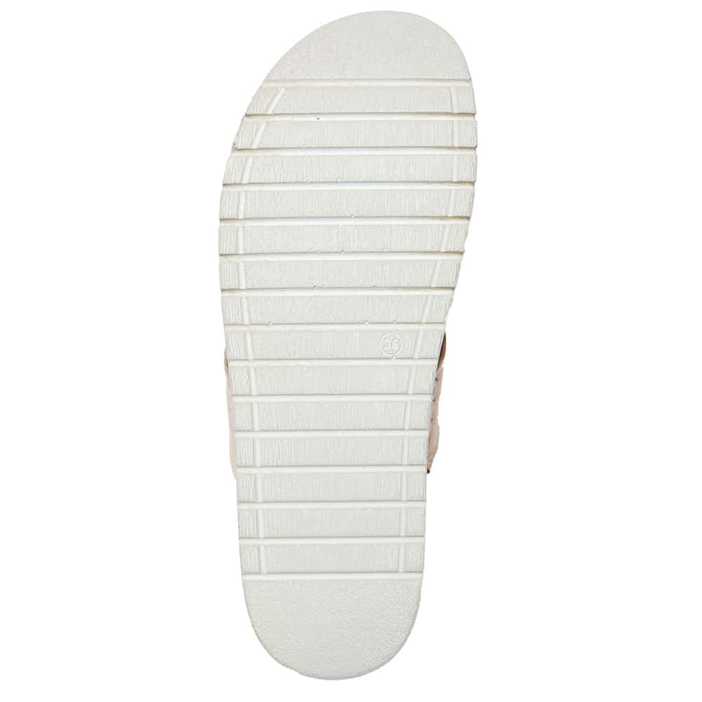 Hannah Slide in Blush Leather