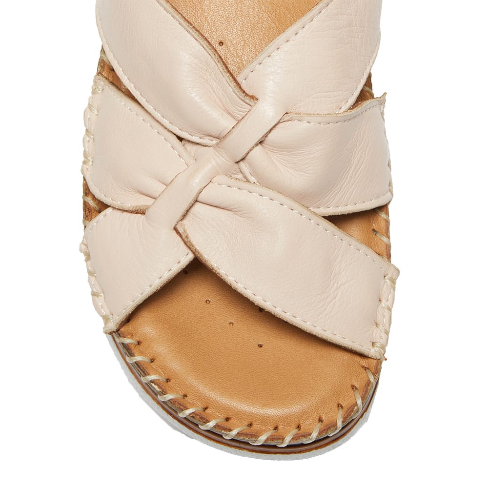 Hannah Slide in Blush Leather