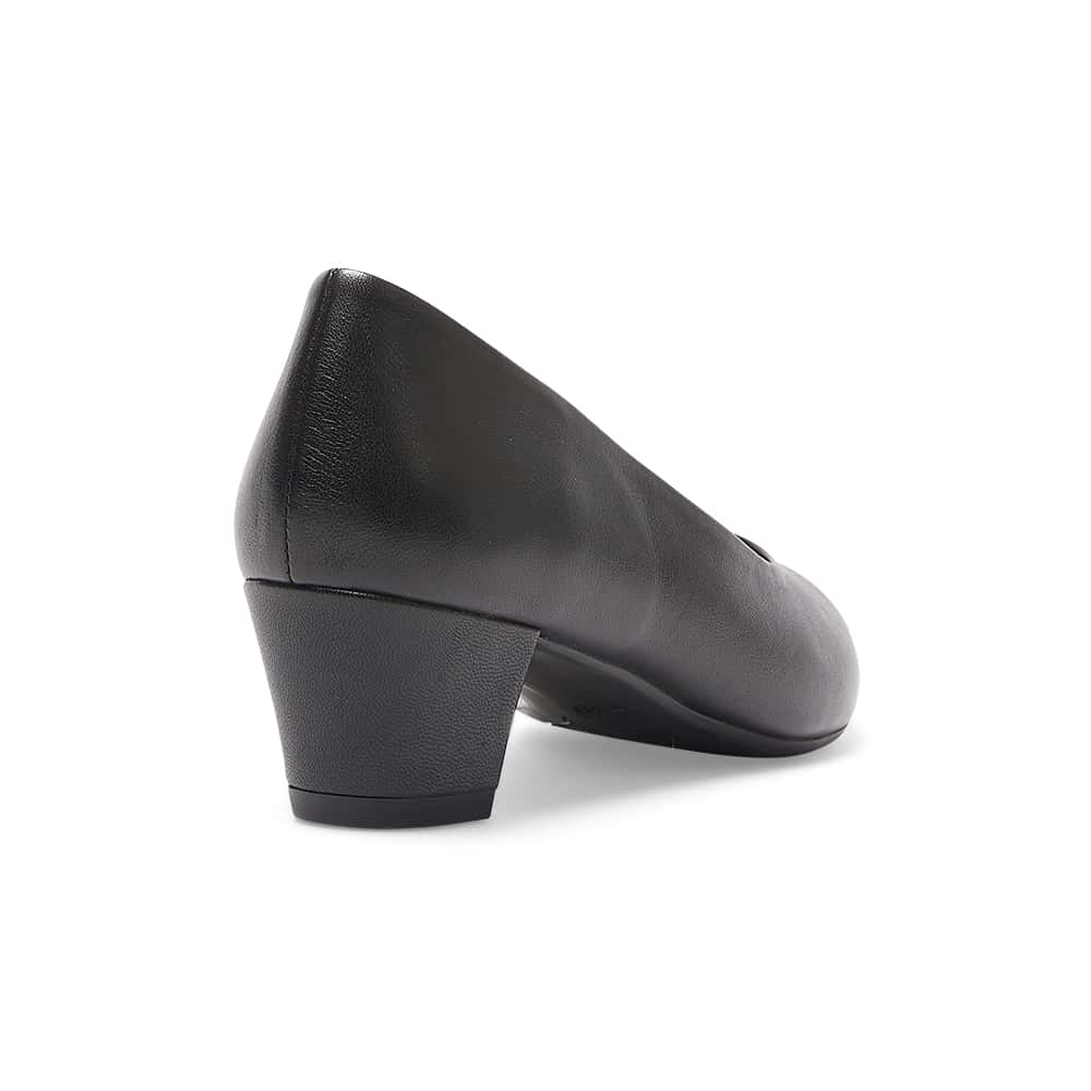 Hilary Heel in Black Leather