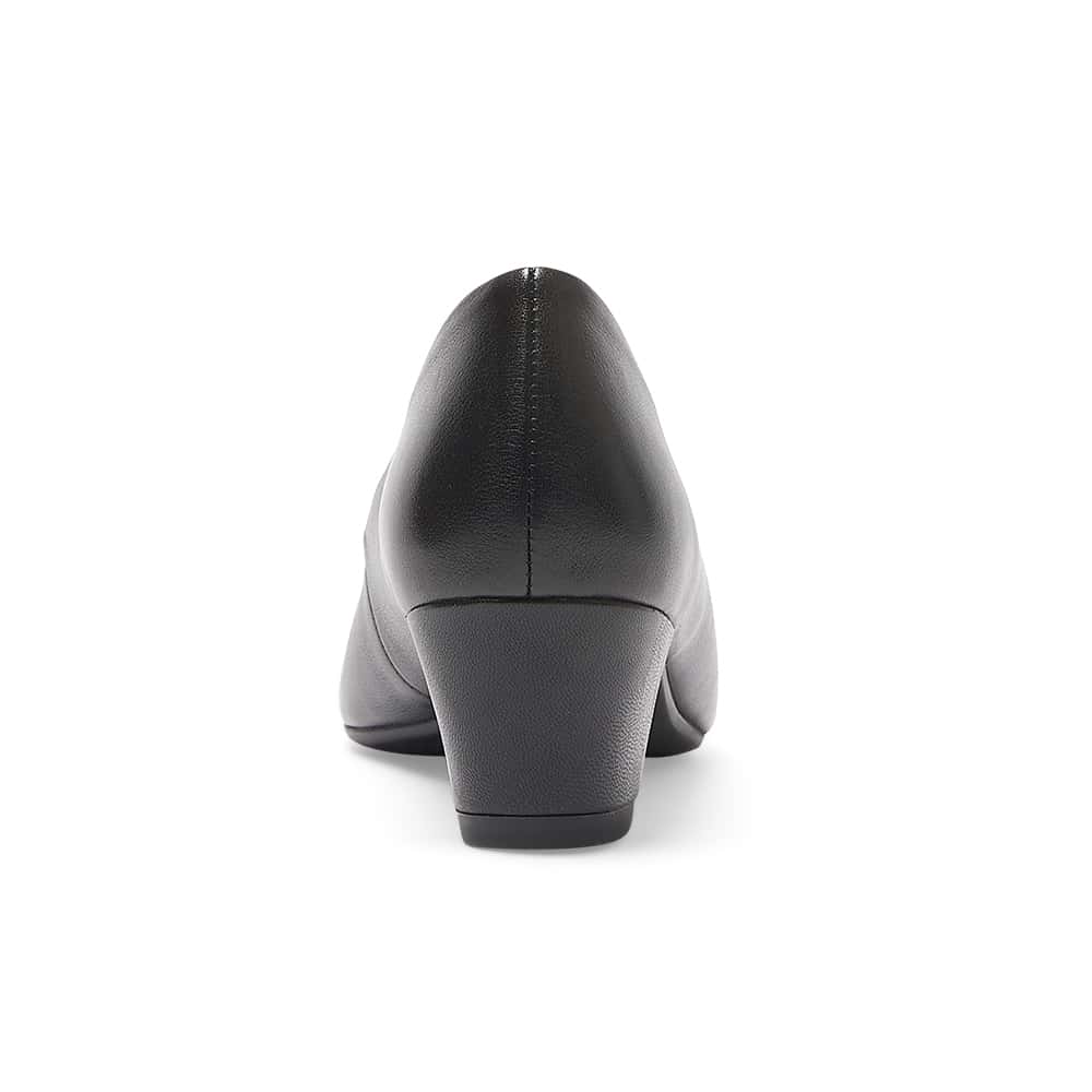 Hilary Heel in Black Leather