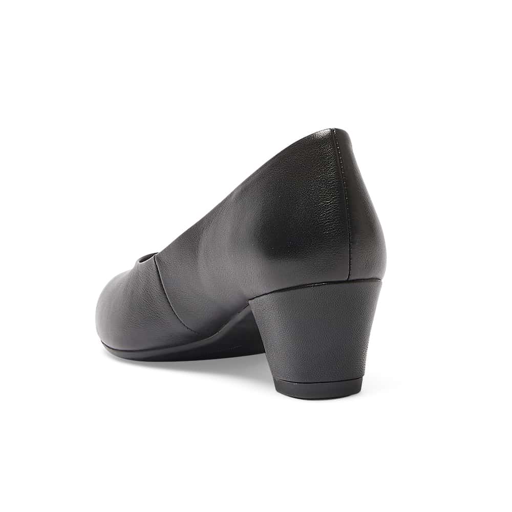 Hilary Heel in Black Leather