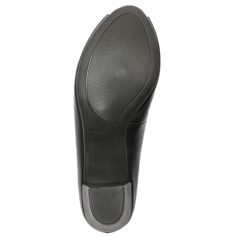 Hilary Heel in Black Leather