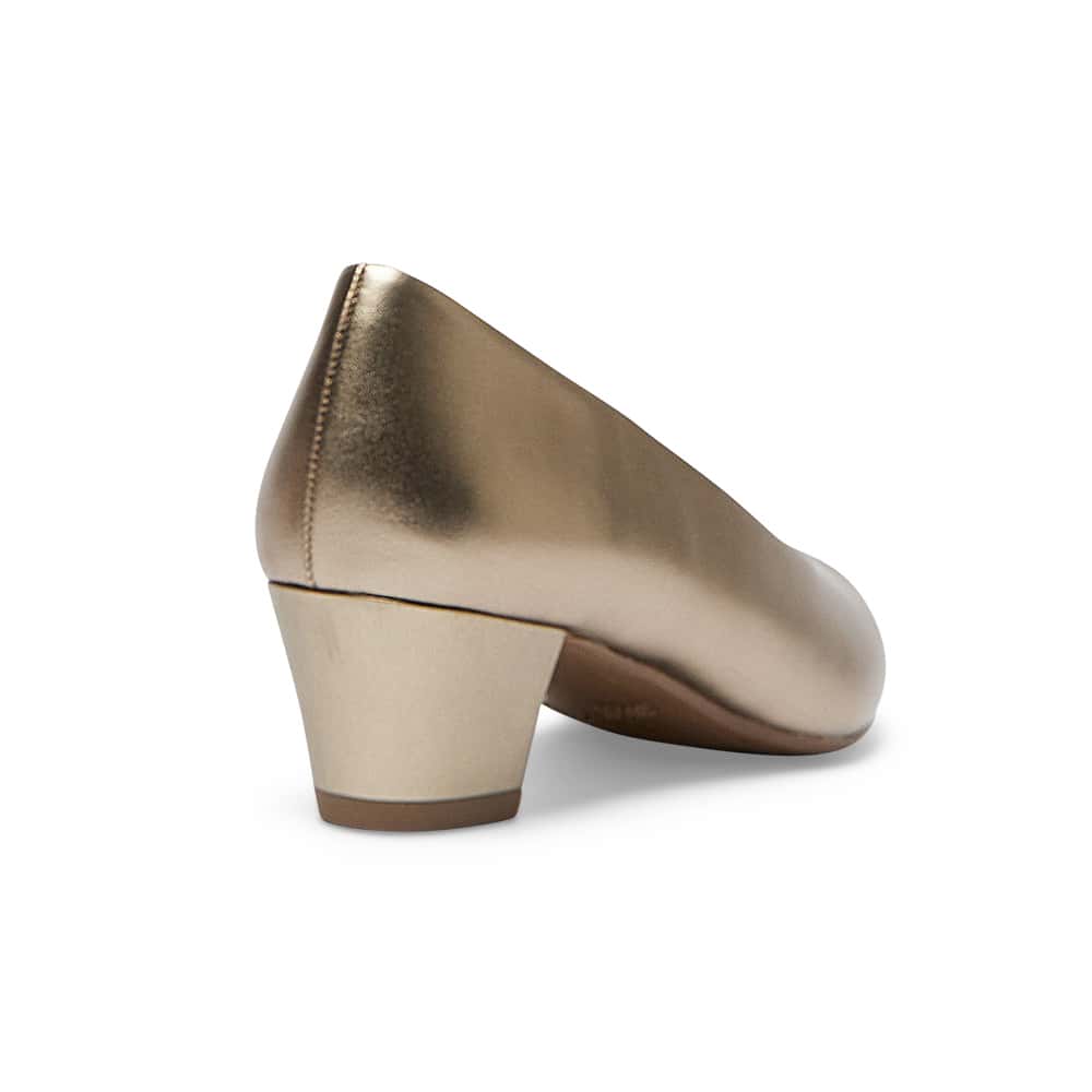 Hilary Heel in Pewter Leather