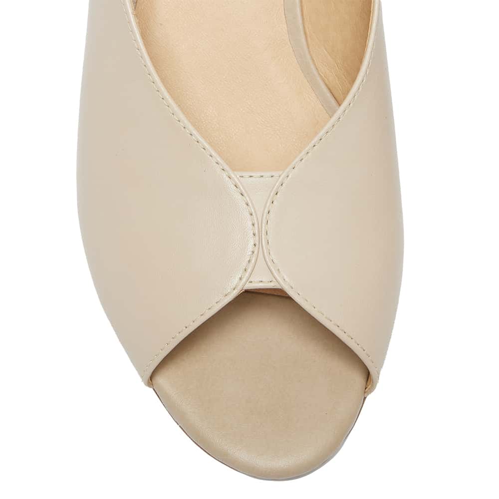 Hilda Heel in Nude Leather
