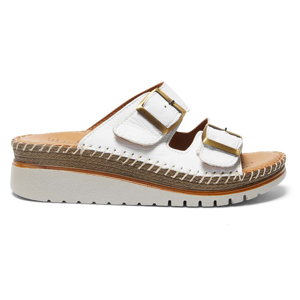 Hutch Sandal in White Leather