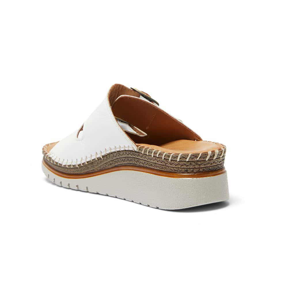 Hutch Sandal in White Leather