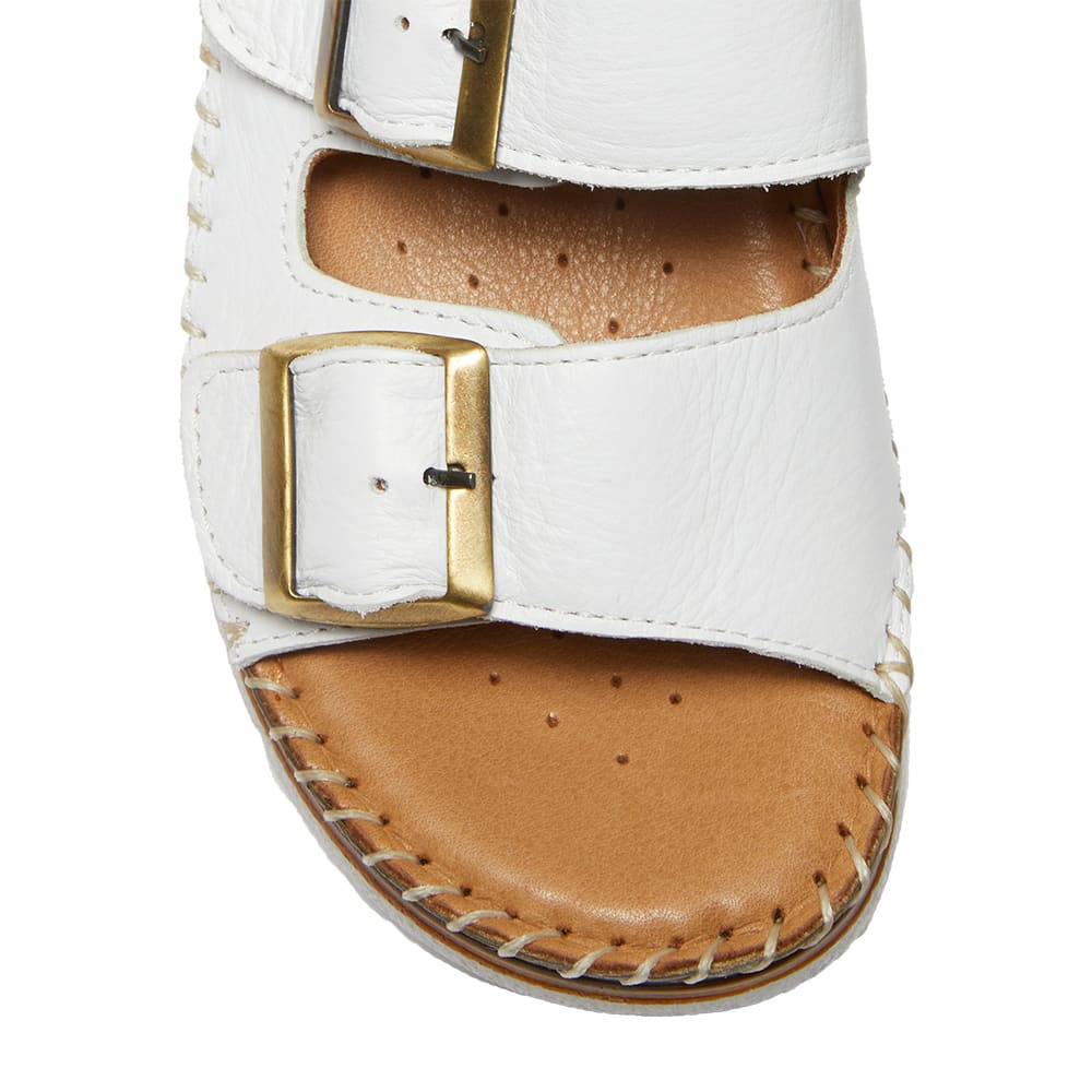 Hutch Sandal in White Leather