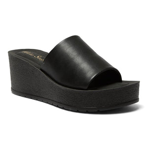 Wide Steps Landon Slide in Black Smooth Smooth