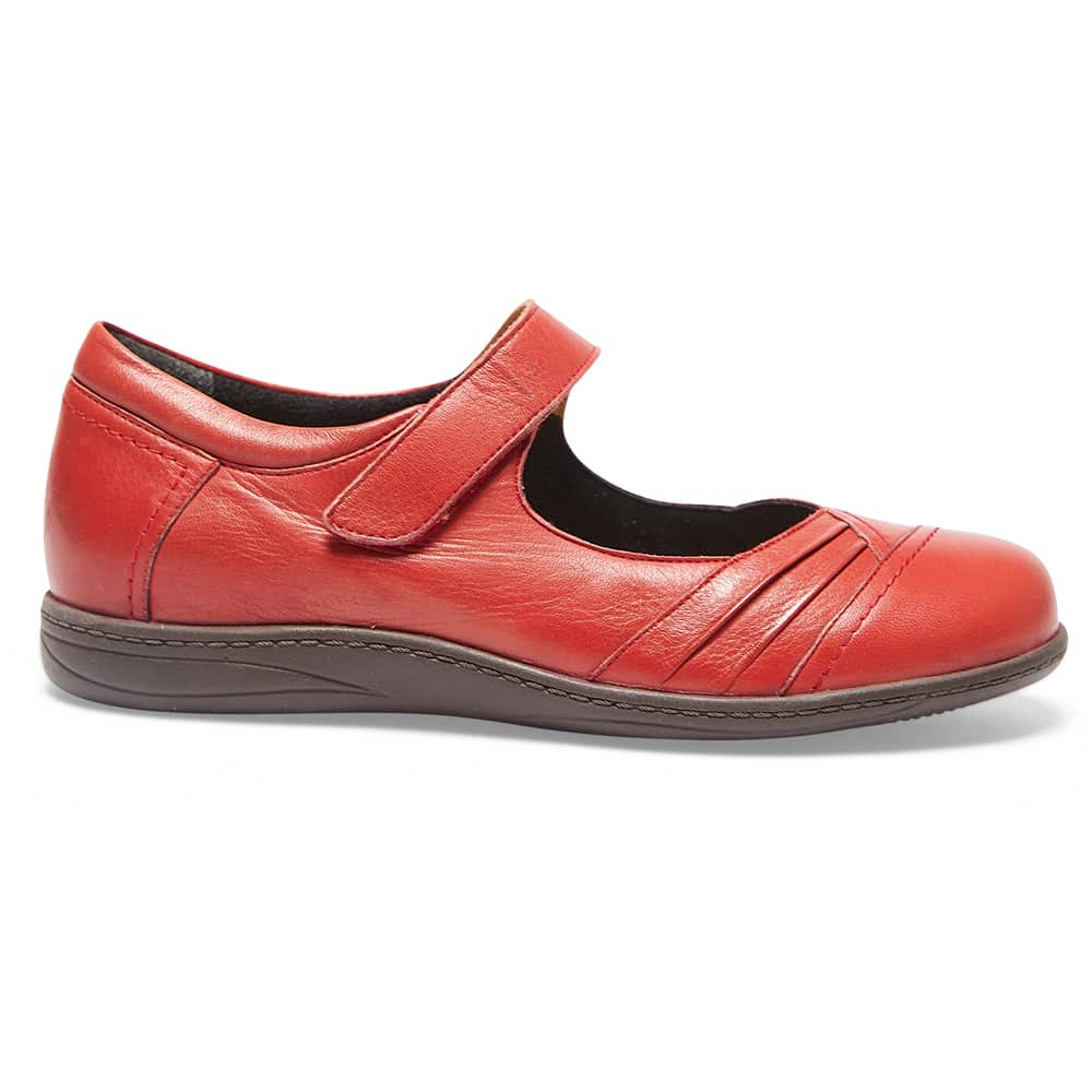 Larissa Ballet Flat in Red Leather