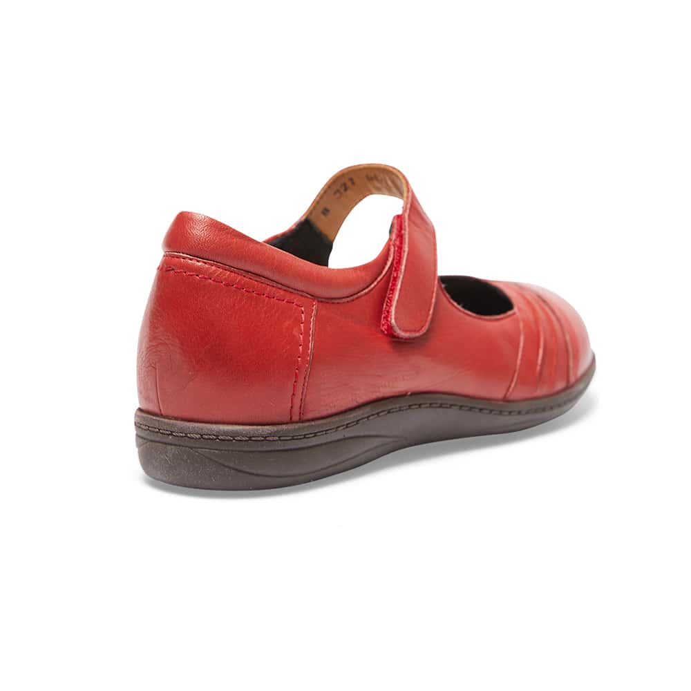 Larissa Ballet Flat in Red Leather