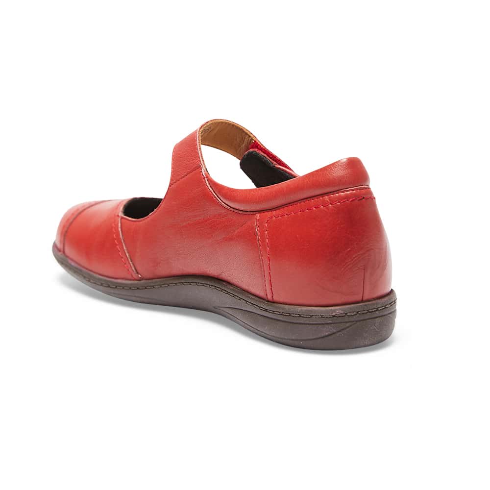 Larissa Ballet Flat in Red Leather