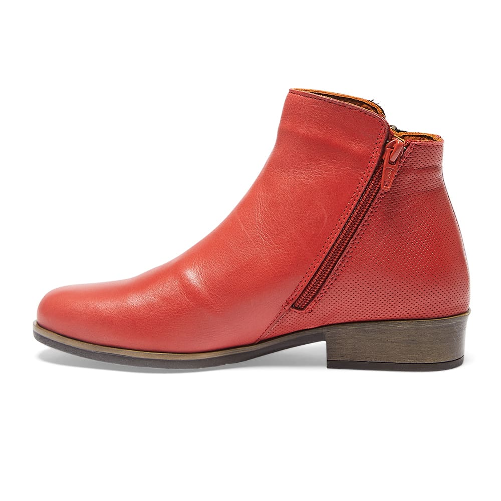 Lido Boot in Red Leather