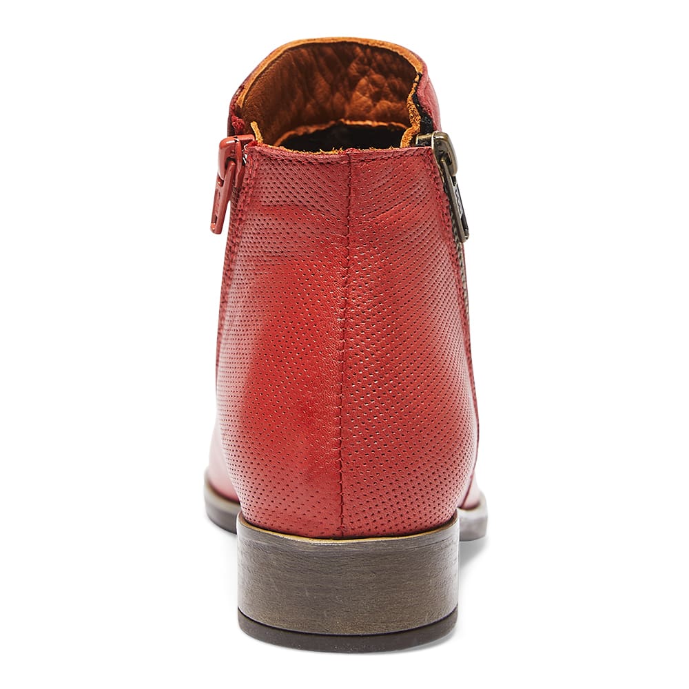 Lido Boot in Red Leather