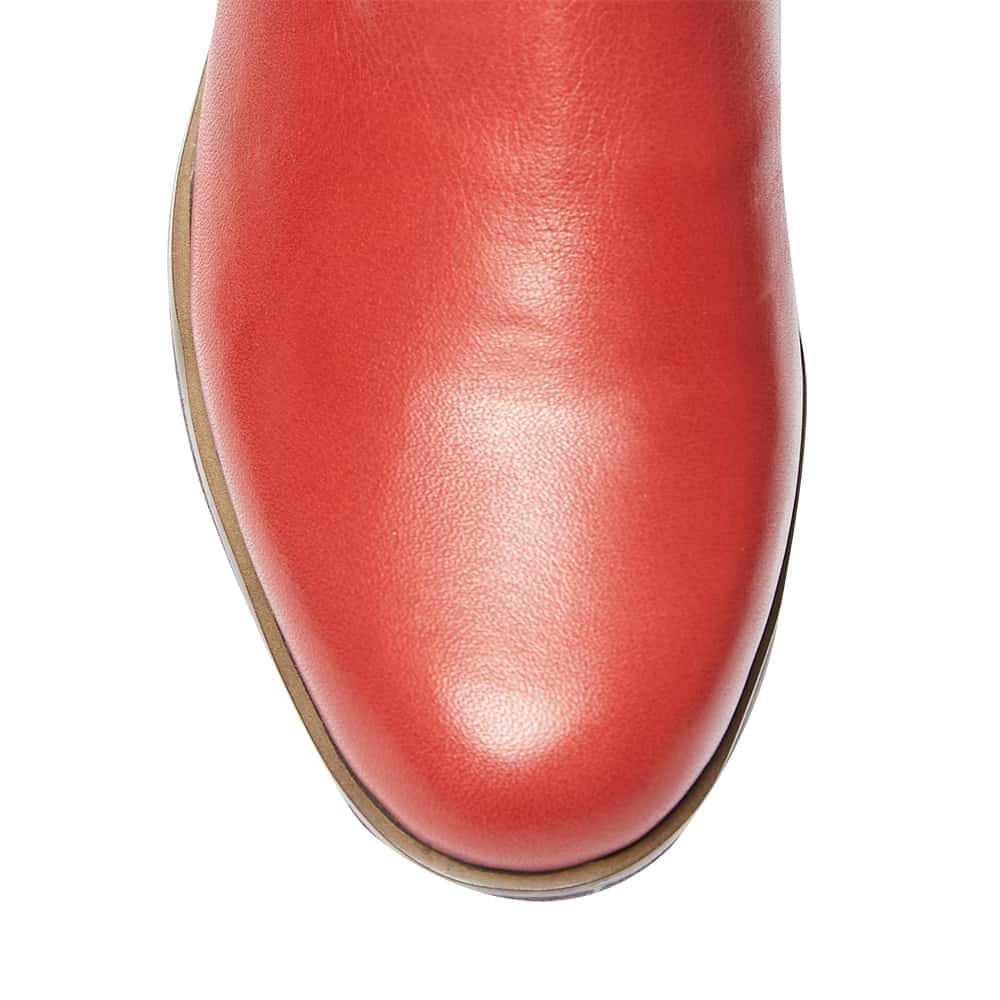 Lido Boot in Red Leather