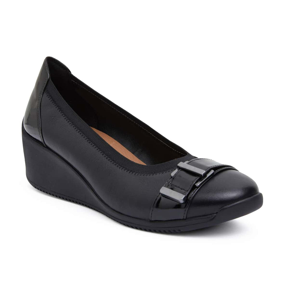 Narita Heel in Black Leather