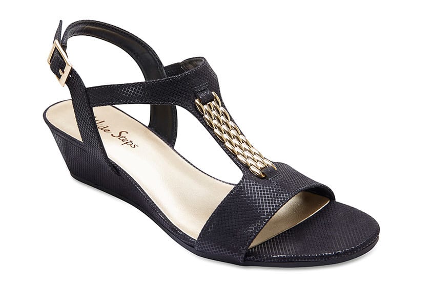 Nolan Heel in Black Fabric