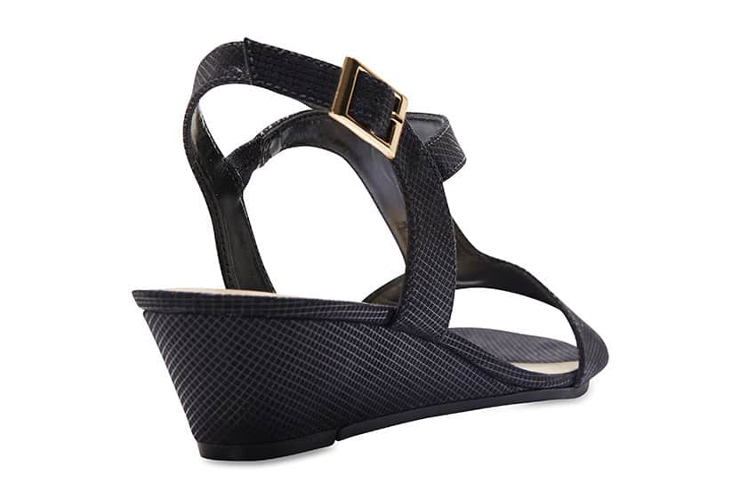 Nolan Heel in Black Fabric
