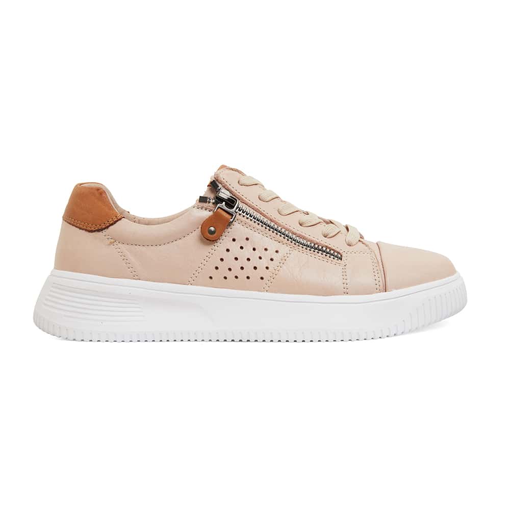 Novella Sneaker in Blush And Tan Leather