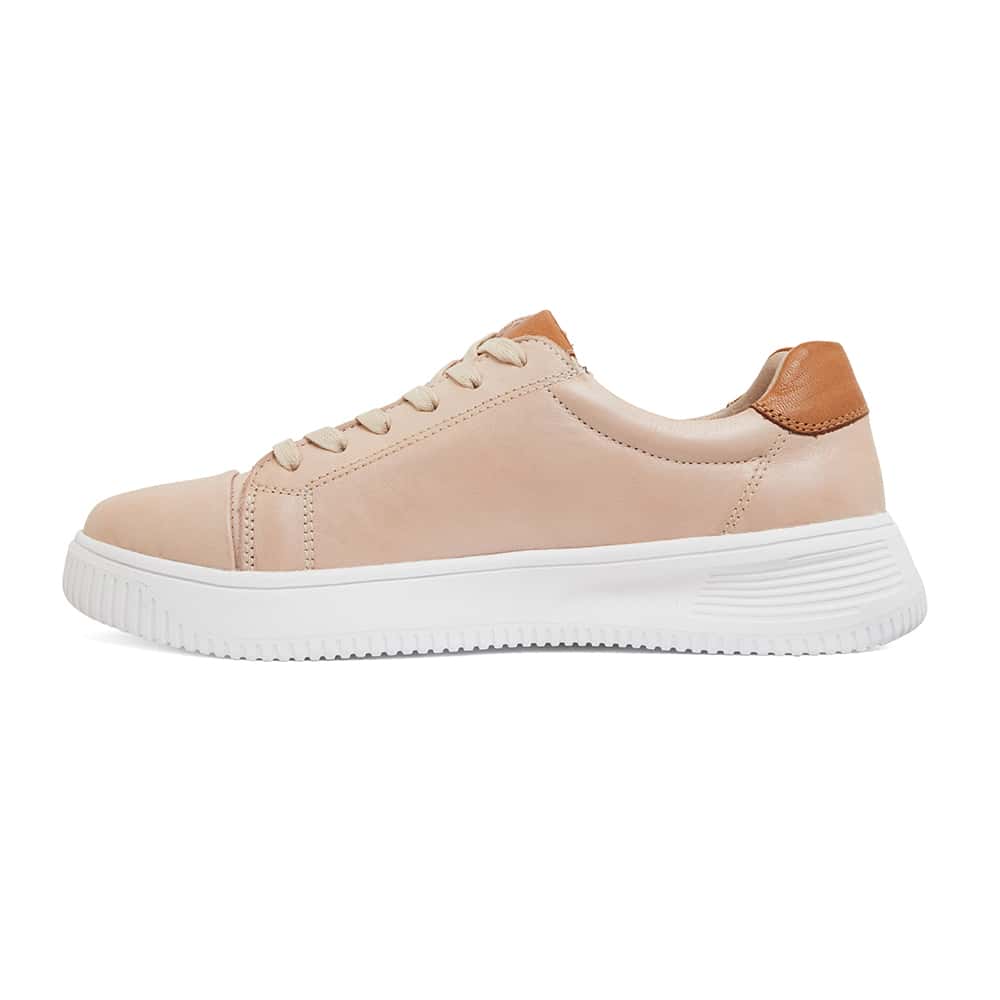 Novella Sneaker in Blush And Tan Leather