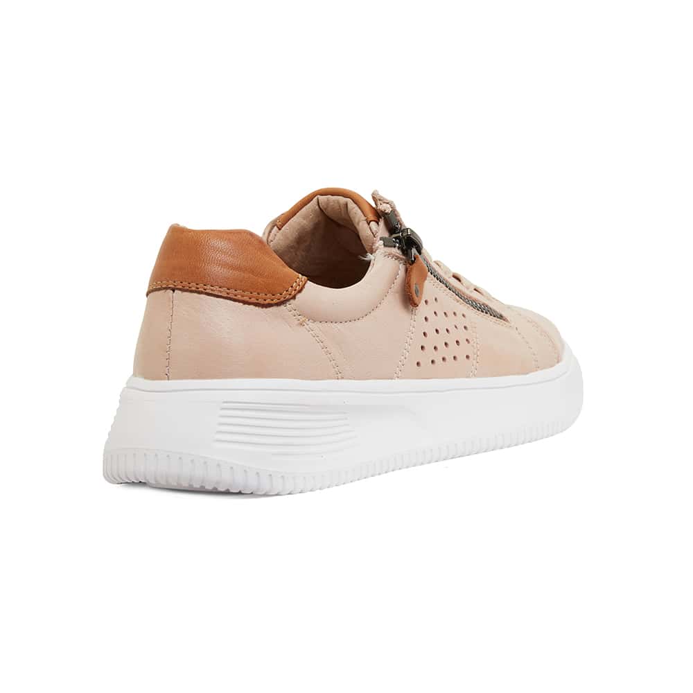 Novella Sneaker in Blush And Tan Leather
