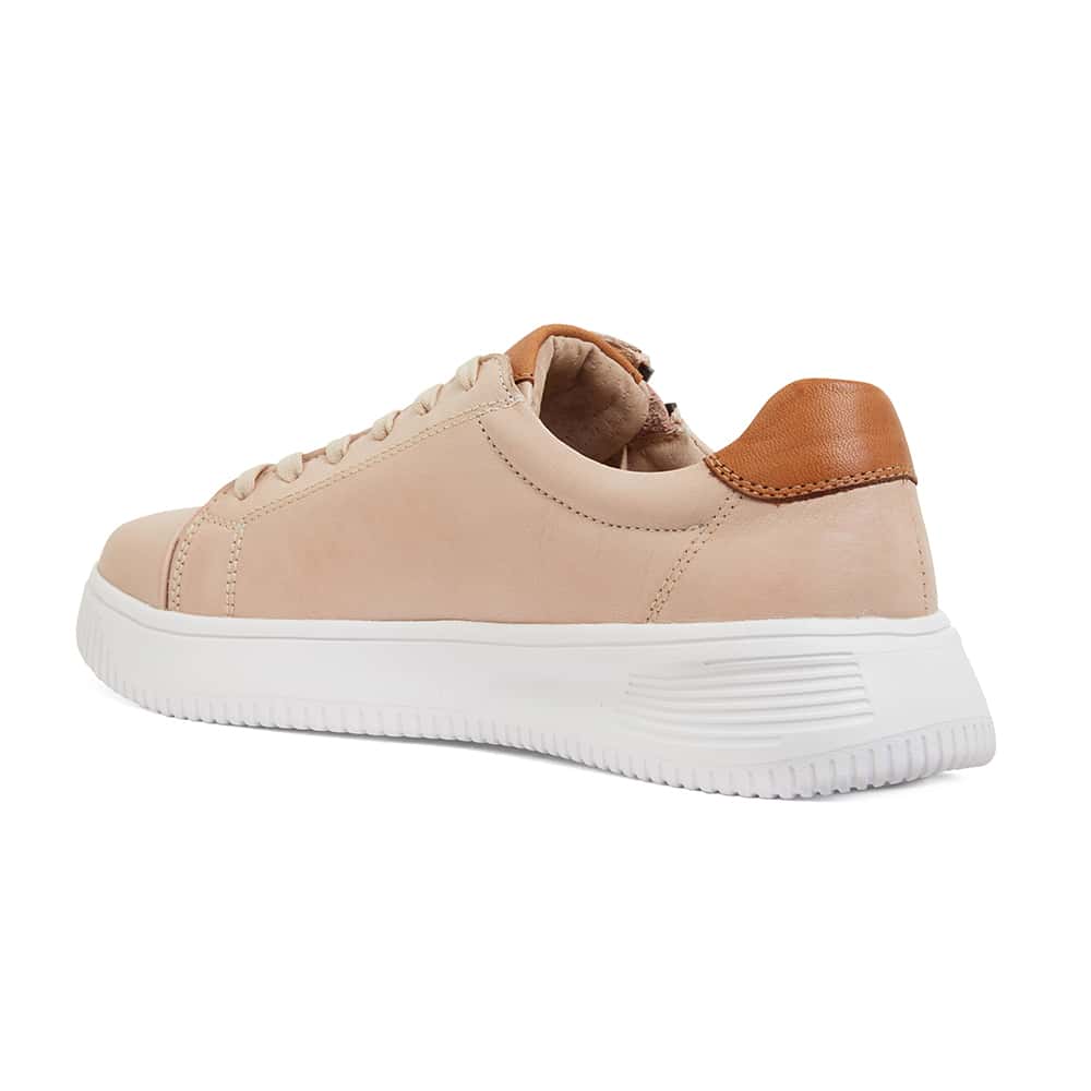 Novella Sneaker in Blush And Tan Leather