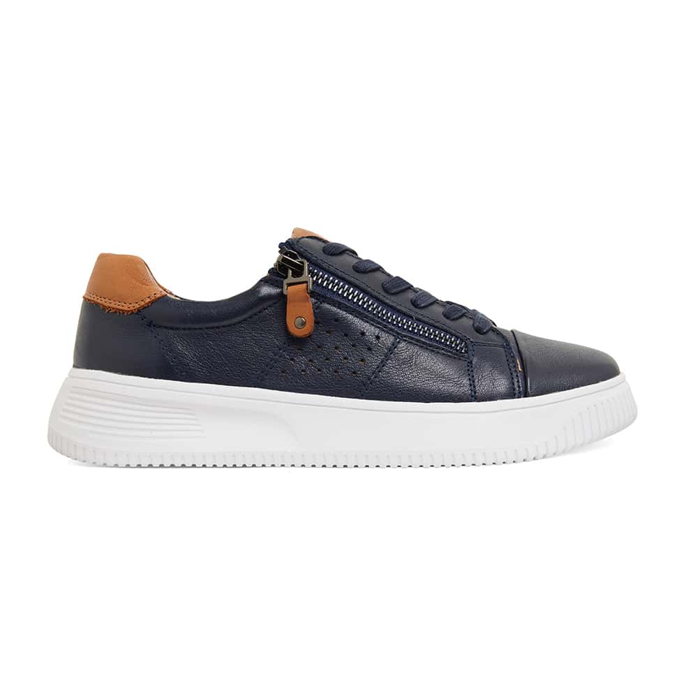 Novella Sneaker in Navy Leather