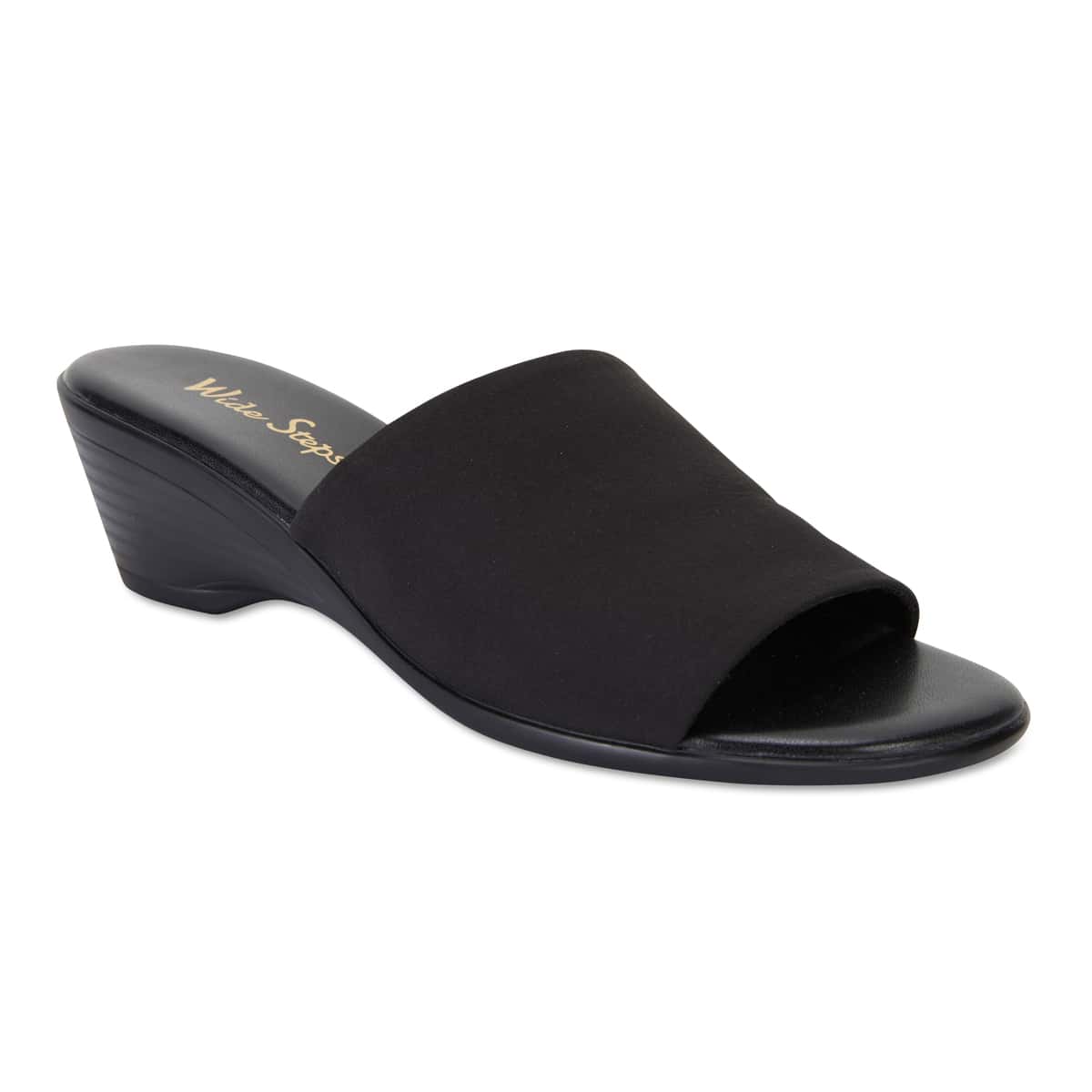 Orient Heel in Black Fabric