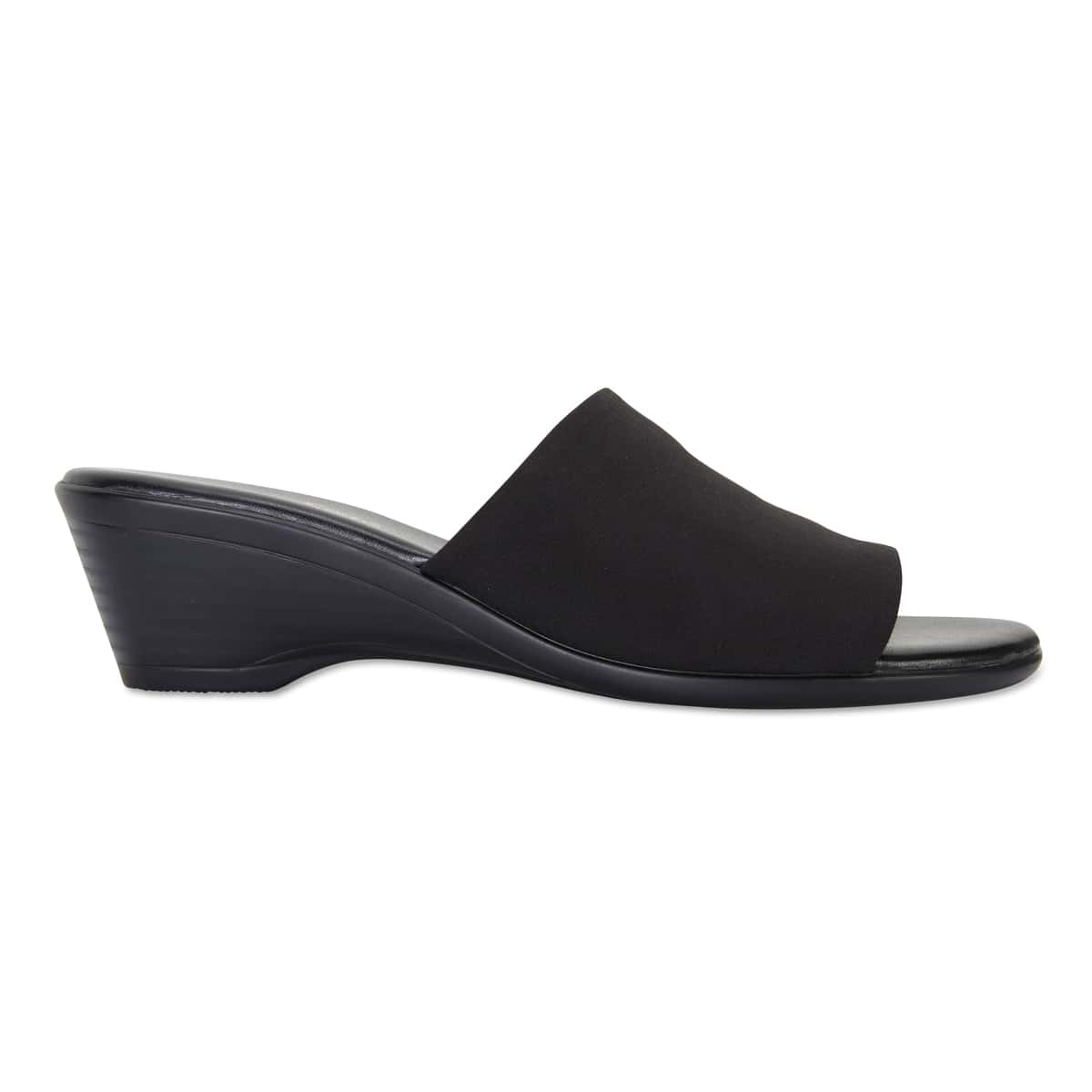 Orient Heel in Black Fabric