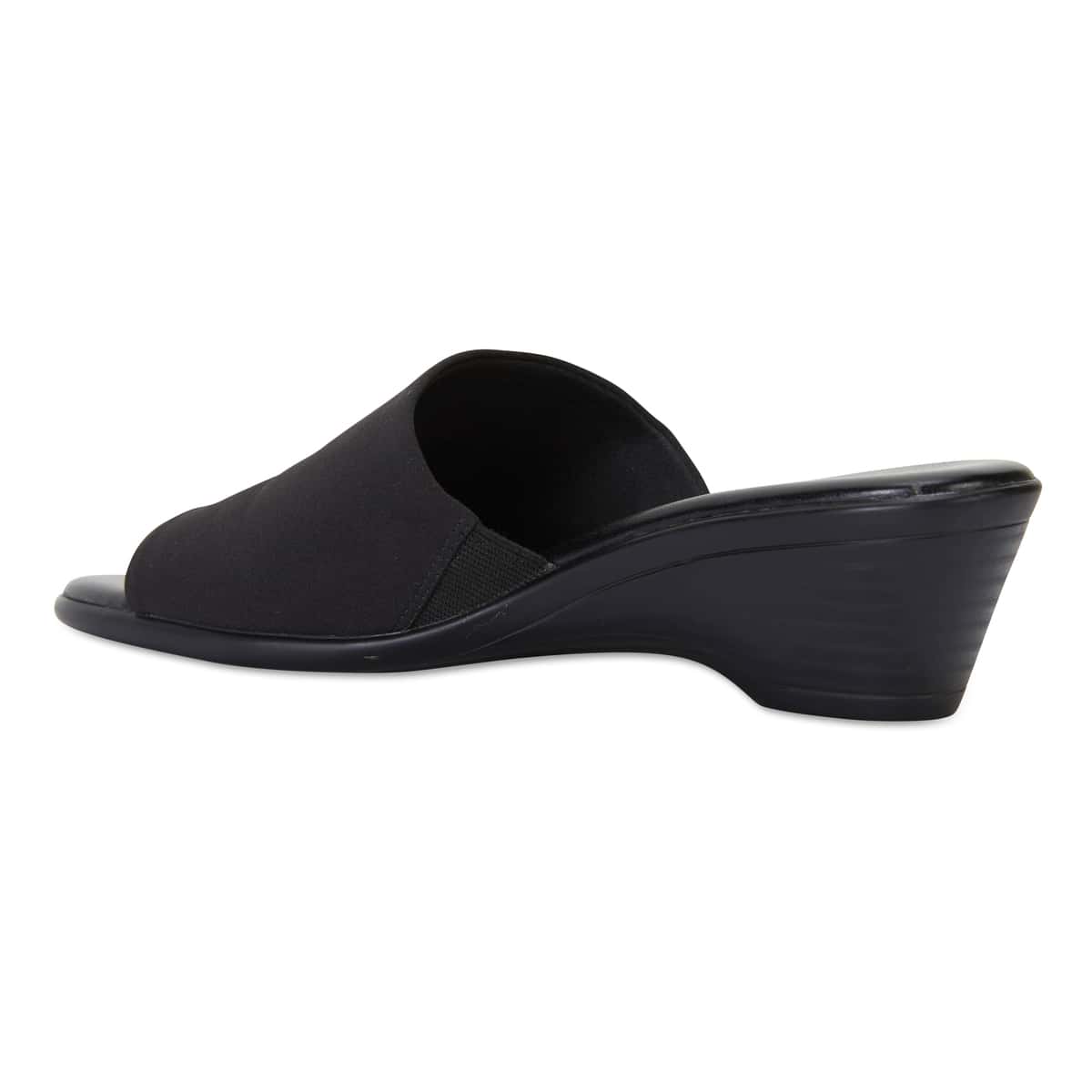Orient Heel in Black Fabric