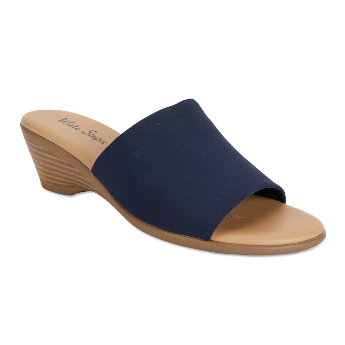 Orient Heel in Navy Fabric