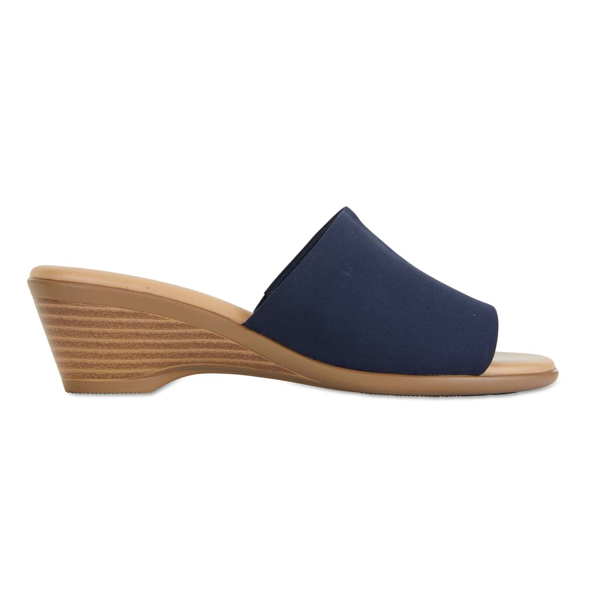Orient Heel in Navy Fabric