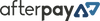 Afterpay logo in color with text and symbols
